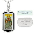 thumbnail image 2 of Tarot Card The Empress Keychain Dog Tag Stainless Steel or 18k Gold, 2 of 8