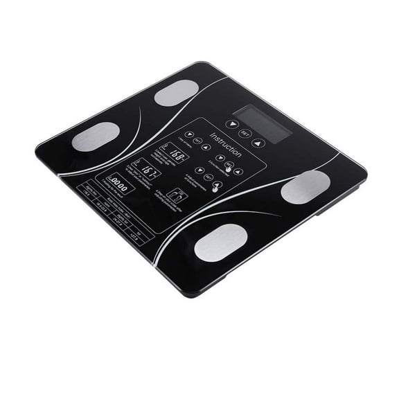 Weighing Scale Bathroom Body Fat Scale, Smart Electronic ?Scales, Bath Scale LED Digital Household Weighing Scales, 180Kg, Black