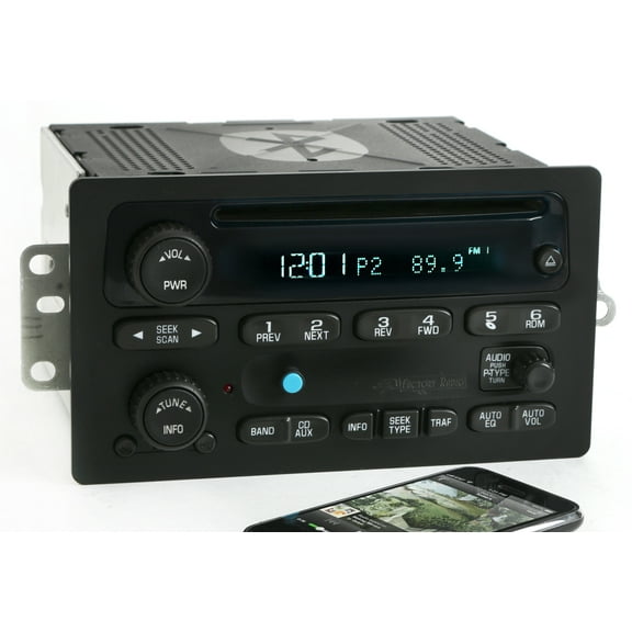 Restored UNLOCKED Chevy GMC 03-05 Truck Radio AM FM CD Player w Bluetooth Music 15138488 (Refurbished)