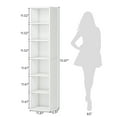 thumbnail image 2 of Yardi Yarda 70.9" Corner Bookcase, Modern 6-Tier Narrow Cube Display Shelves, White, 2 of 4