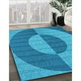 thumbnail image 2 of Ahgly Company Indoor Rectangle Patterned Blue Dress Blue Area Rugs, 8' x 12', 2 of 6