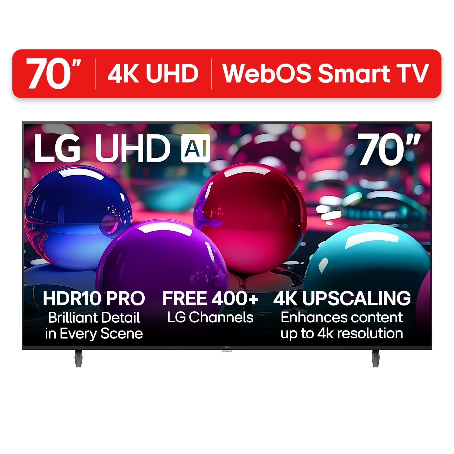 LG 70" UA75 Series 4K UHD LED AI Smart webOS 25 TV, 70UA7500