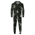 thumbnail image 1 of Robe de Famille Halloween Mode Décontractée Imprimée à Capuche Fermeture Éclair Combinaison Pyjama Confortable Tenue de Maison Assortie, 1 of 5