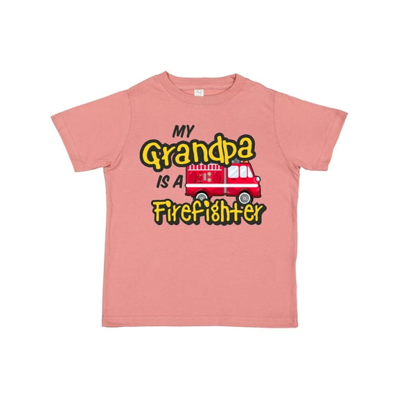 Inktastic My Grandpa is a Firefighter with Fire Truck Boys or Girls Toddler T-Shirt