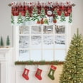 thumbnail image 4 of Valances for Windows Christmas Snowman Leaf Rod Pocket Cafe Window Treatments Valance Curtains for Kitchen Bathroom Laundry Basement Windows 60"x18", 4 of 7