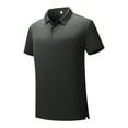 thumbnail image 3 of Big & Tall Men's Short Sleeve Collared Golf Shirt 3-Button Top Pique Jersey Regular Fit T-Shirt Quick Dry Moisture Wicking Soft Stretch Summer Work Business Casual, 3 of 5