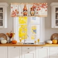 thumbnail image 2 of Valances for Windows Country Gnome Fall Maple Leaves Rod Pocket Short Curtain for bathroom living room bedroom Pastoral Pumpkin Sunflower 1 Panel 42x12in, 2 of 9