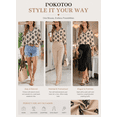 thumbnail image 6 of DOKOTOO Blouses for Women Boho Floral Print V Neck Tunic Tops Casual Summer Loose 3/4 Sleeve Chiffon Shirts, 6 of 10