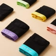 thumbnail image 5 of INNERSY Underwear for Women Black Cotton Hipster Panties Sport Underwear 6- Pack (Large, Black With Colorful Waistbands), 5 of 6