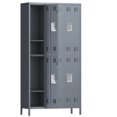 thumbnail image 6 of SUPEER Metal Storage Locker Cabinet for School Office Gym Bedroom,6 Doors Steel Storage Locker Cabinet for Employees,Industrial Storage Locker with 6 Shelves,Assembly Requireds(Light Gray), 6 of 8