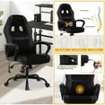 thumbnail image 7 of Dkelincs Gaming Chair Massage Computer Chair Ergonomic Video Game Chairs, Adjustable Office Desk Chair with Lumbar Support & Armrest for Teens & Children, Black, 7 of 7