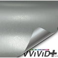 thumbnail image 1 of Silver Metallic Fine Grain Leather Vinyl Wrap Soft Touch Architectural Vinyl - Choose Your Size VViViD+, 1 of 2