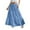 Dark Blue, variant on Ohufall Kids Flowy Skirts for Girls 4-15 Years, Summer Solid A-Line Ruffle Swing Tiered Pleated Long Skirt Fashion Casual Drawstring Elastic High Waist Boho Maxi Skirt