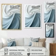 thumbnail image 3 of Designart "Spiraling Zen Zephyr In White And Blue II" Abstract Spirals Picture Framed Wall Art Living Room, 3 of 5