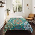 thumbnail image 4 of Green Boho Tapestry for Bedroom Wall Hanging Tapestry, Shabby Vintage Ethnic Abstract Floral Art Ceiling Backdrop Tapestries Poster Blanket Wall Decor for Teens Room Living Room Dorm 59" x 90", 4 of 8