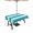 Turquoise, variant on Outdoor Tablecloth with Umbrella Hole, Aqua Teal White Striped Spillproof Waterproof Outdoor Table Cover, Farmhouse Stripes Patio Tablecloths for Party Picnic Camping, Rectangle 54"x80"