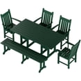 thumbnail image 3 of Paradise 6-Piece Dining Table and Arm Chair Set with Dining Bench, 3 of 4