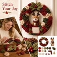 thumbnail image 4 of Christmas DIY Fabric Wreath Craft Kit Reindeer Hanging Wreath Making Set for Front Door Wall Home Holiday Decoration, 4 of 7