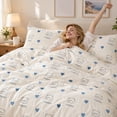 thumbnail image 4 of Disposable Travel Bed Set, King Size Disposable Bed Sheets For Travel, Disposable Bed Sheets, Printed Disposable Sheets 4-Piece Travel Bedding Kit, 4 of 6