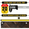 thumbnail image 4 of Core Tarps Extreme Heavy Duty 20 Mil Tarp Cover, Waterproof, UV Resistant, Rip and Tear Proof, Poly Tarpaulin with Reinforced Edges for Roof, Camping, Patio, Pool , Boat (Brown Wood/Black 30′ X 50′), 4 of 7