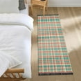 thumbnail image 3 of Yayeee Runner Rug for Bedroom 2'x6' Machine Washable Hallway Non Slip Mat, Red Green Tartan Pattern, 3 of 8