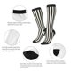 thumbnail image 3 of Balery Black And White Thick Stripes Calcetines novedosos Calcetines deportivos Calcetines hasta la rodilla Calcetines de algodón Calcetines originales y geniales, 3 of 6