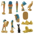 thumbnail image 2 of 12 Pieces Ancient Figures, Civilization Model Early Educational Toy Novelty Bastet King Tutankhamen Mummy Case, 2 of 10