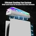 thumbnail image 3 of Prociv Upgraded Upper RGB Cooling Fan for PS5, Top Cooling System Cooler Fan with RGB Light, 3 Speed Adjustable Fan, Dual USB 2.0 Port for PS5 Console - White, 3 of 7