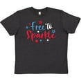 thumbnail image 3 of Inktastic 4th of July Free to Sparkle in Red White and Blue Youth T-Shirt, 3 of 5