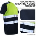 thumbnail image 7 of High Visibility Shirts for Men Quick Dry Safety Shirts Short Sleeve Crew Neck Construction Work Tops Stretch Elastic Workout Tops, 7 of 7
