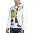 thumbnail image 3 of Lsque Sml Jeffy Pattern Casual Men's Hoodie,Hooded Sweatshirt with Kangaroo Pocket,Pullover Hoodie-Large, 3 of 8