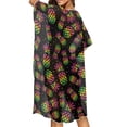 thumbnail image 4 of HELLHERO Quick Dry Bathing Suit Coverups for Beach Polyester Vacation Vibe Long Kimono Swimsuit Cover Up Colorful Pineapple Pattern Design, 4 of 6