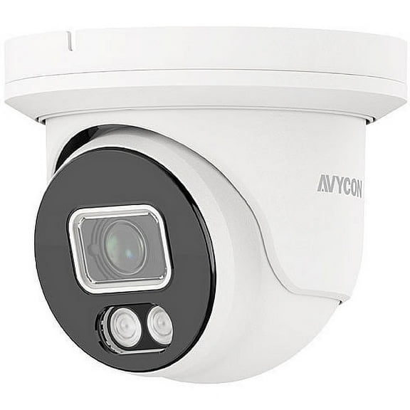 AVYCON AVC-NCE51F28 Diversity Series InfiniteColor 5MP H.265 IR Turret IP Camera, 2.8mm Lens, NDAA Compliant, White