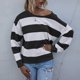 thumbnail image 5 of Pullover, Free Matching Polyester Cotton Women Knitwear Crew Neck  For Office ANGGREK Negro L, 5 of 6
