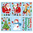 thumbnail image 2 of Pegatinas de pared de Navidad autoadhesivas transparentes, 6 piezas, decoración del hogar para ventana de vidrio, padre, Navidad, muñeco de nieve, alce, novedad de 2023, 2 of 3