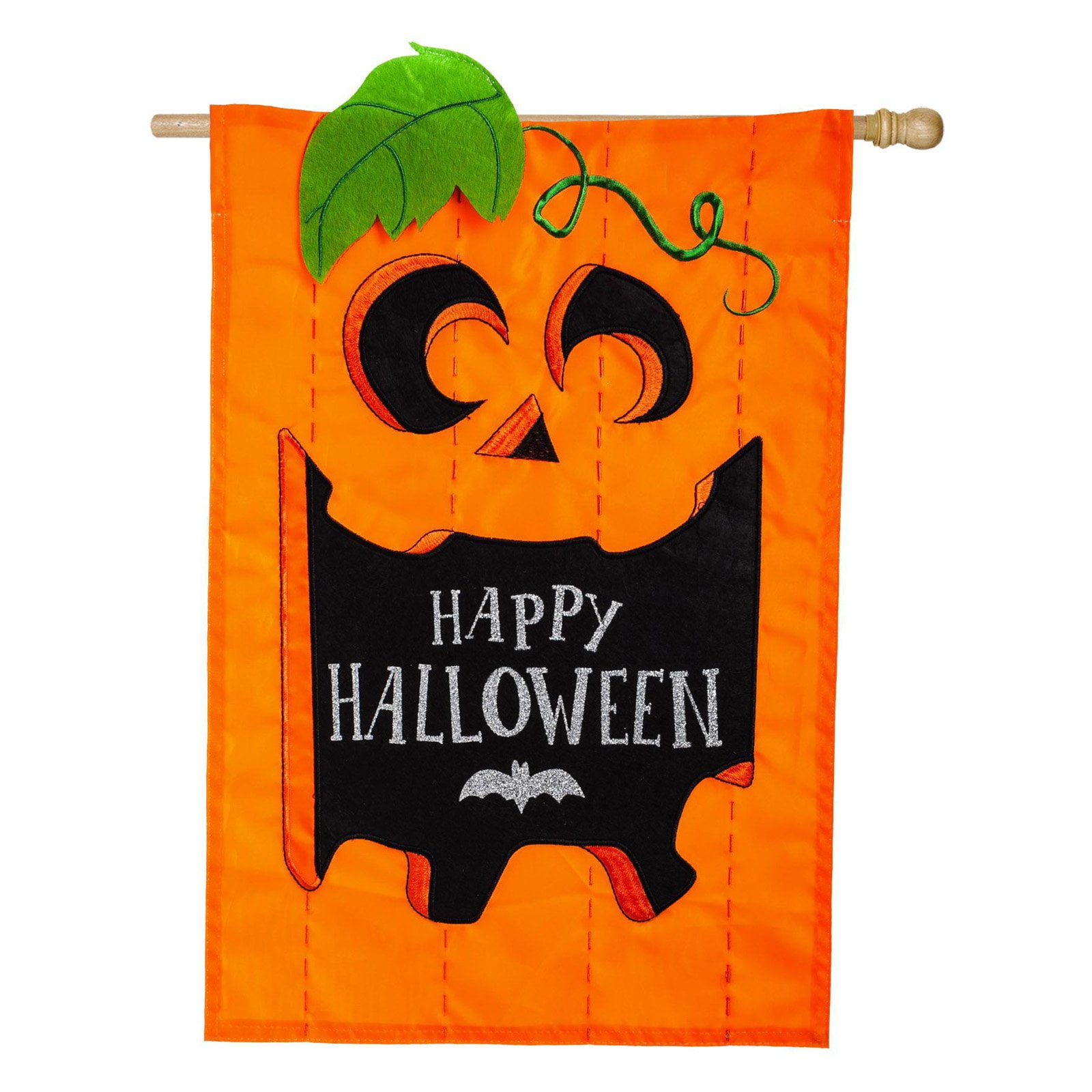 Evergreen Flag Happy Halloween JackoLantern House Flag