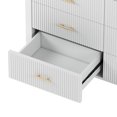 thumbnail image 5 of EUROCO 48" Longer 6 Drawer Dresser  Elegant Storage Cabinet with Metal Handle, Vertical Stripe Finish Drawer for Bedroom, White, 5 of 8