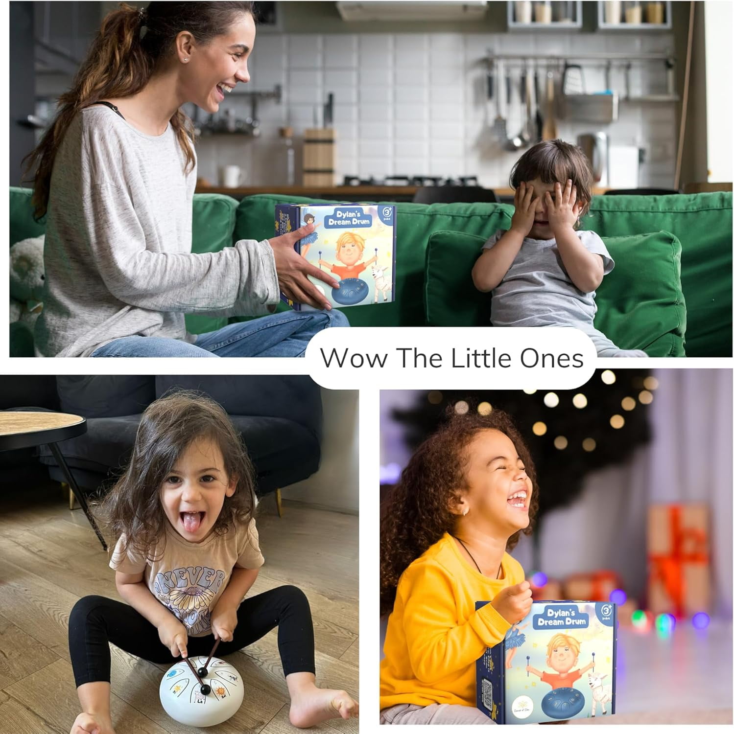 Sounds of Silence Steel Tongue Drum for Kids with Songbook, Bedtime Storybook and Carry Bag 6 inch 8 Notes