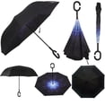 thumbnail image 2 of Inverted Umbrella,Windproof Reverse Umbrella, Umbrellas for Women, UV Protection, Upside Down Umbrella C-Handle P16, 2 of 8