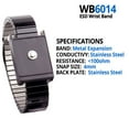thumbnail image 2 of WB6000 Series Metal Wrist Band & Coil Cord Set - Metal expansion band; 6ft, 12ft cords, 2 of 3