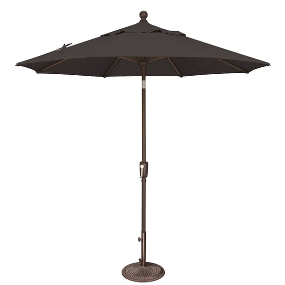 SimplyShade 7.5ft Outdoor Patio Octagon Sunbrella Market Umbrella with Bronze Push Button Tilt,