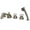 Brushed Nickel, variant on Kingston Brass KS33515PX Milano 5-Piece Roman Tub Faucet with Hand Shower, Polished Chrome