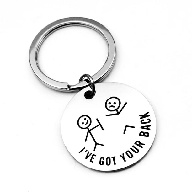 Divertido mejor amigo llavero regalos para mujeres él amigo BFF hermana hermano compañero Bestie hija hijo I've Got Your Back Stick cifras cumpleaños Navidad día del padre, 35 mm WD.WDQZL electrónico