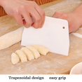 thumbnail image 4 of 2pcs Cake Scraper Cookie Biscuit Dough Spatula Chopper scraper cake spatula dough PP Plastic Baking Scraper Kitchen Bakery Tool, White, 4 of 8