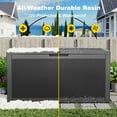 thumbnail image 4 of Easy Up 100 Gallon Resin Deck Box, Lockable Patio Outdoor Storage Box for Furniture, Garden Tools and Tools Storage, Waterproof Outside Storage Boxes, 4 of 7