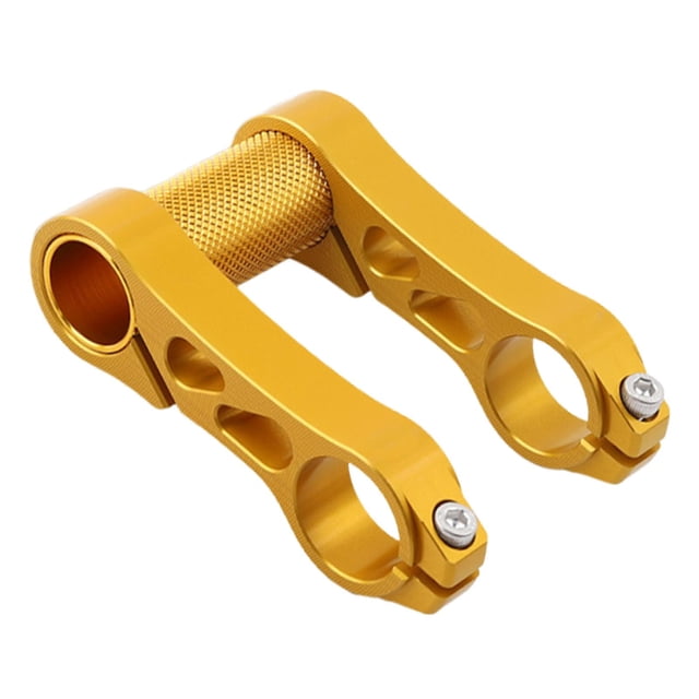 Extensor de manillar de bicicleta de aleación de aluminio con soporte de doble abrazadera. oro