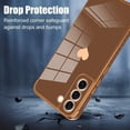 thumbnail image 3 of for Samsung Galaxy S21 Plus Case Love Heart Plating Electroplate Luxury Elegant Case Camera Protector Soft TPU Shockproof Protective Corner Back Cover Galaxy S21 Plus Case -Brown, 3 of 10