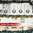 thumbnail image 3 of Pakyozj 12 Pcs Christmas Kitchen Cabinet Wreaths with Ribbon 3.94 Inch Mini Christmas Wreath Small Kitchen Xmas Decor for Window Door, 3 of 5