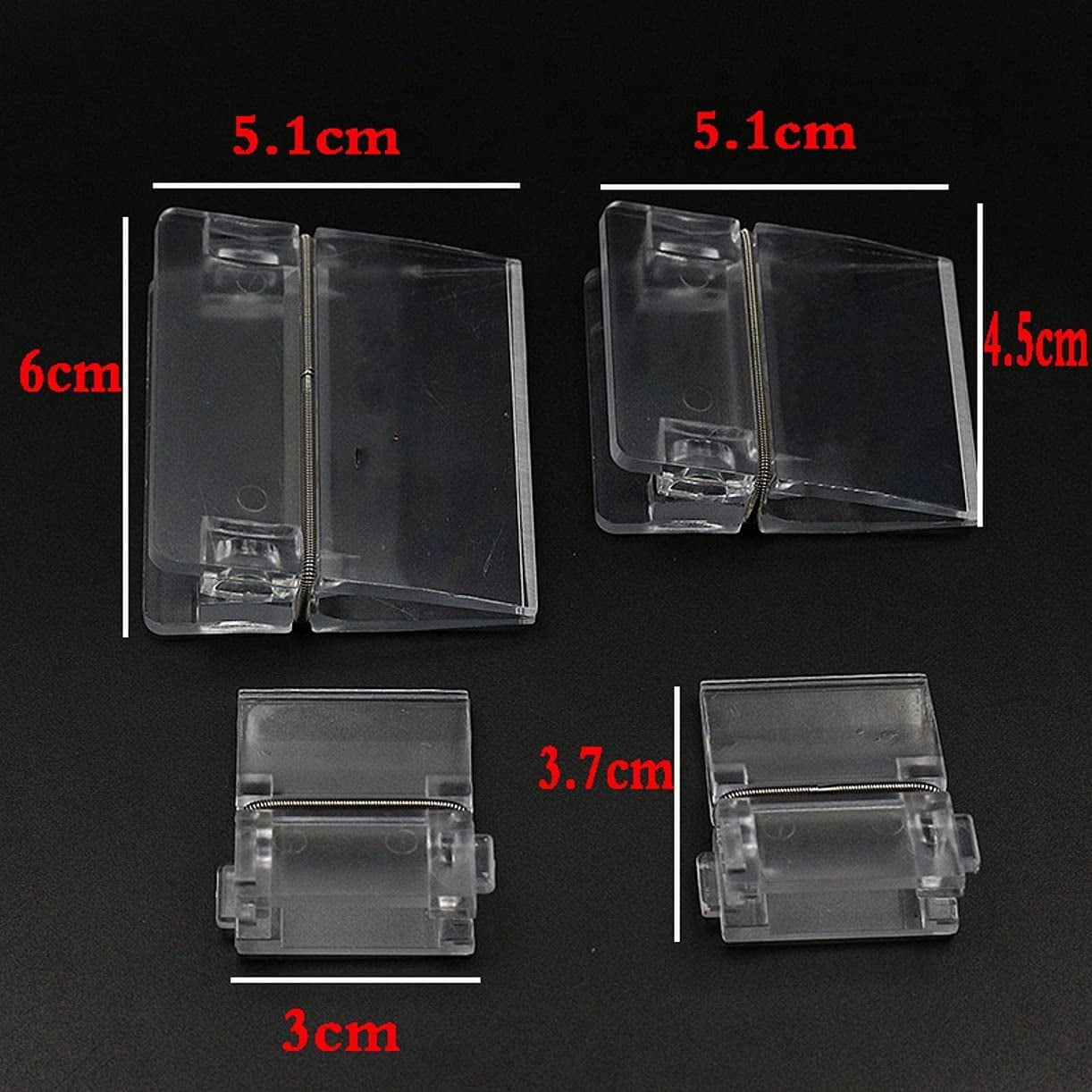 Fly Tying Clear Fly Tying CDC Feather Clips Dubbing Hackle Holding Tools Cul de Canard Feather Magic nip clamp Table Clip, 3 Size,4Pcs, As Show