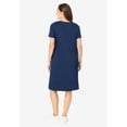thumbnail image 3 of Woman Within Plus Size Perfect Short-Sleeve Crewneck Tee Dress, 3 of 6